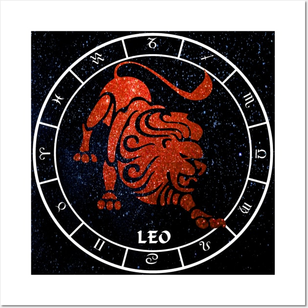 Leo - Zodiac Sign Wall Art by KimberlyFizzArt